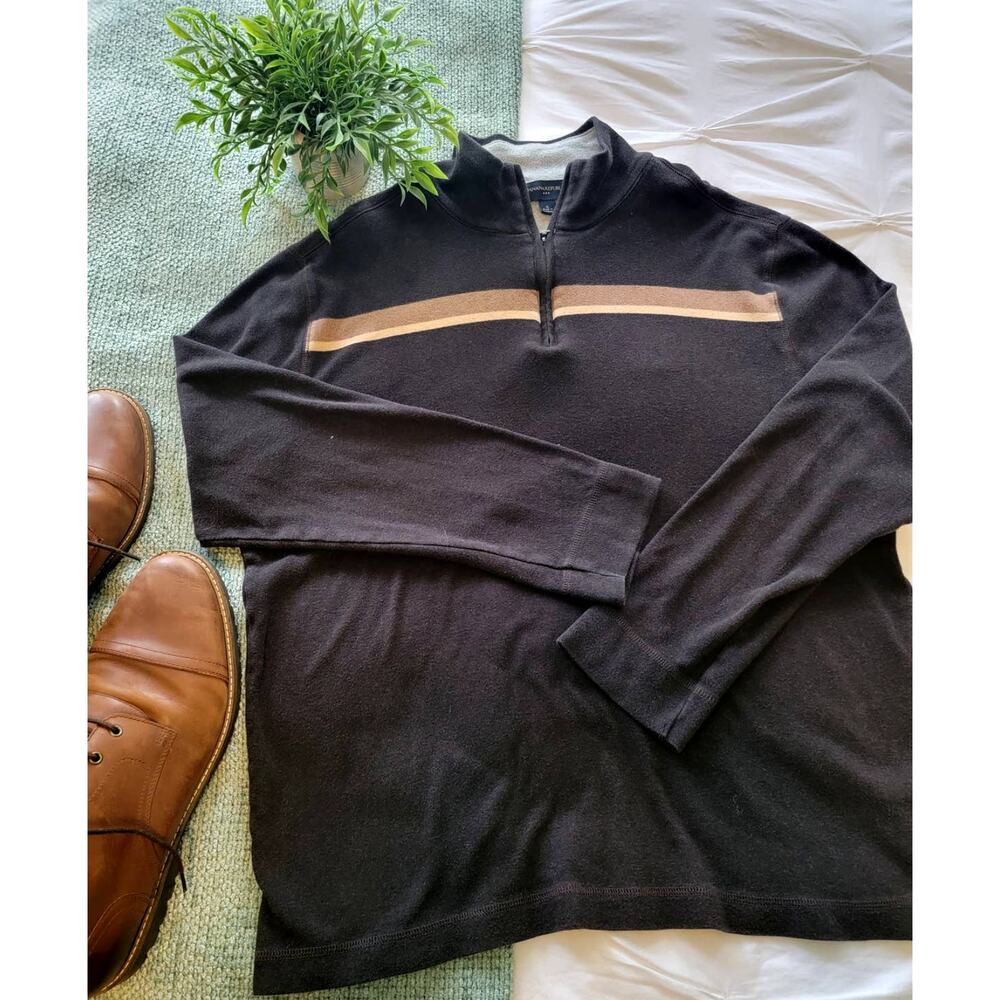 Banana Republic Men's half zip chocolate pullover XL